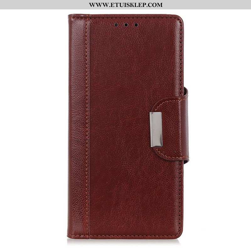 Etui Folio do Xiaomi Redmi Note 12 4G Zapięcie Srebrne